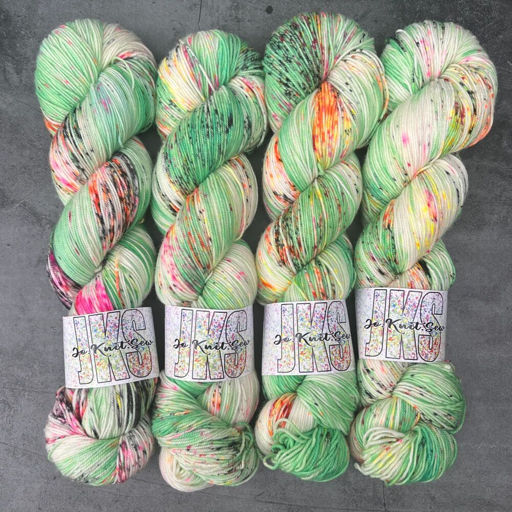 Kapow on Merino Nylon Krypton sock