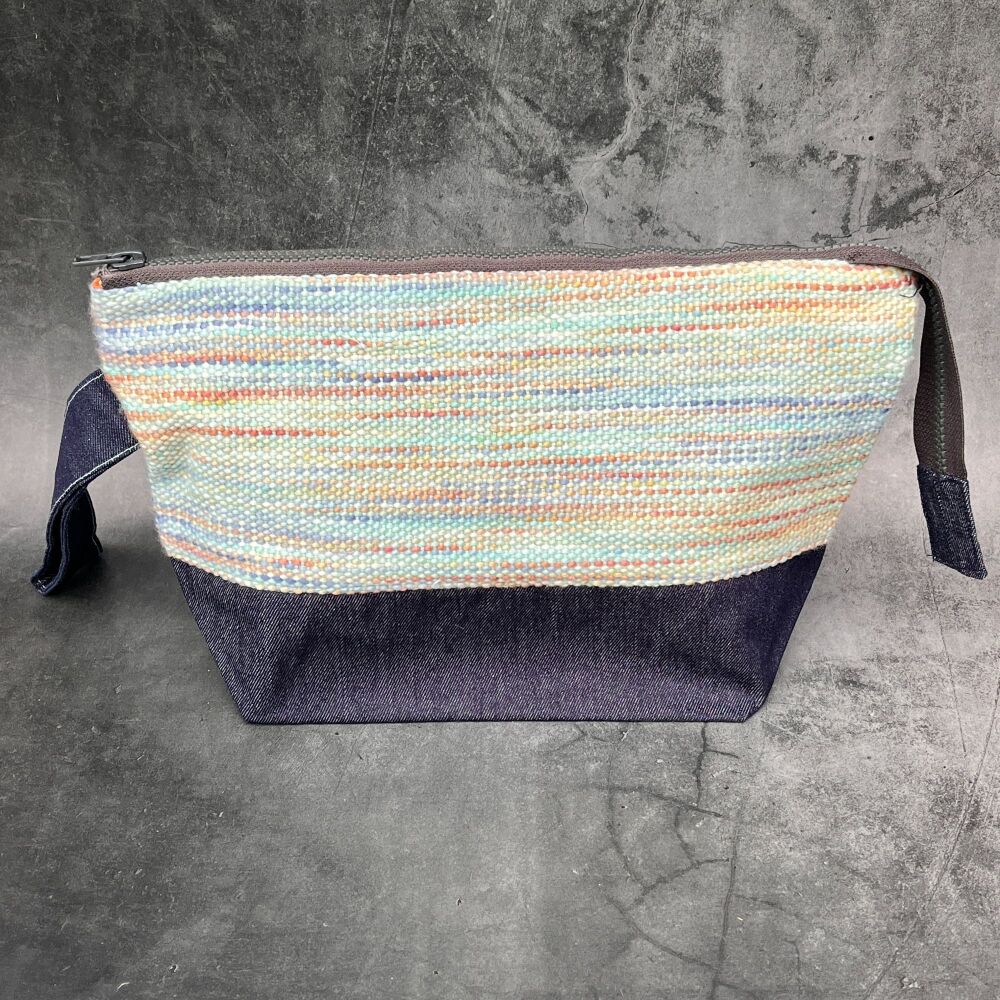 Hand Woven Cotton / Squirrel Boxy Bottomed bag