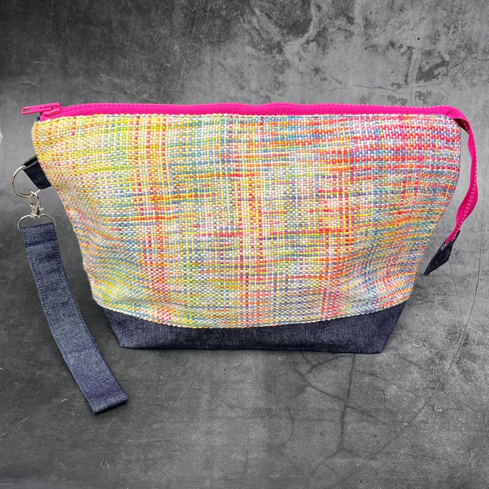 Hand Woven Rainbow Cotton  / Batiq Boxy Bottomed bag