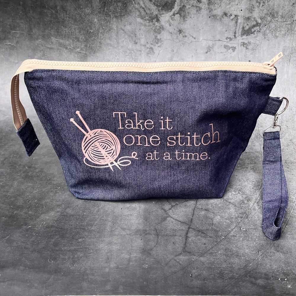 Take it one stitch Boxy Bottomed Project Bag 