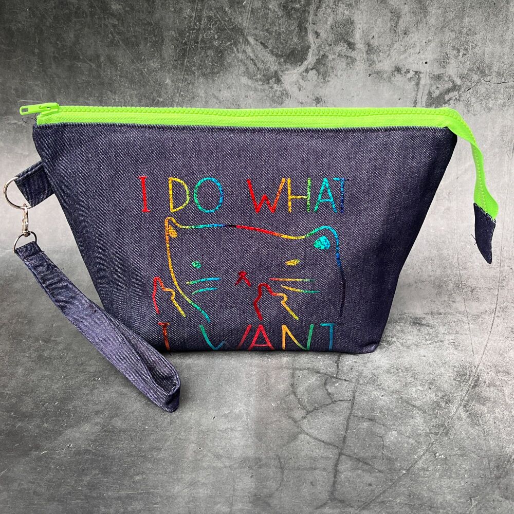 I Do What I Want Boxy Bottomed Project Bag