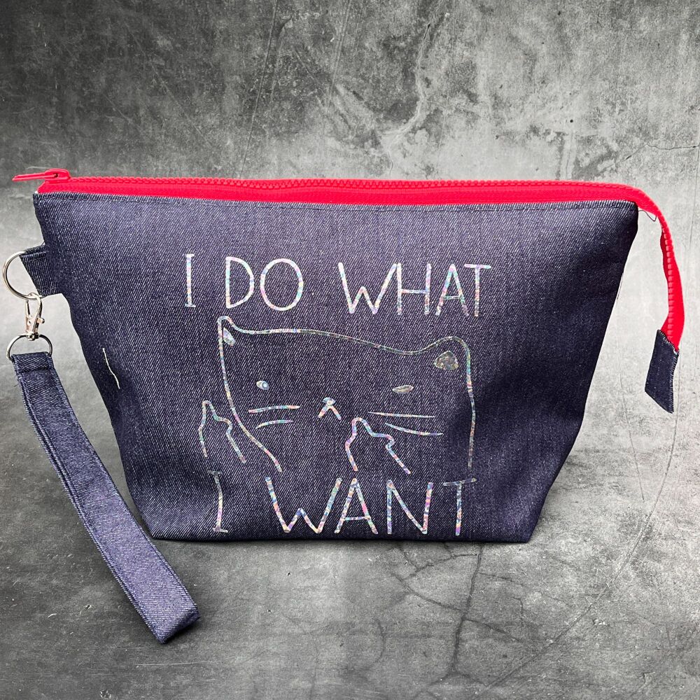 I Do What I Want Boxy Bottomed Project Bag