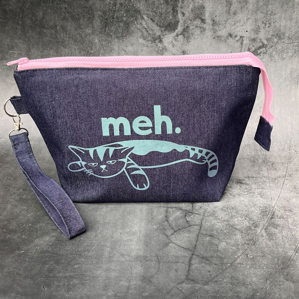 Meh Cat Boxy Bottomed Project Bag