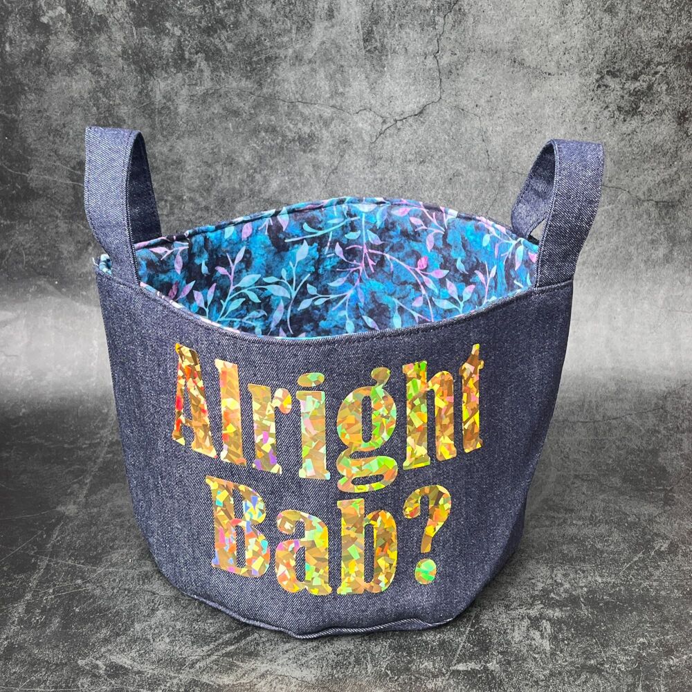 Alright Bab? - Mini Denim Yarn Bucket