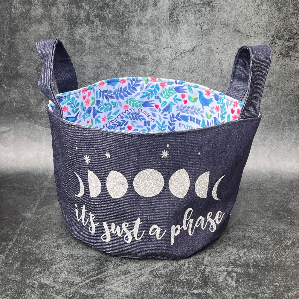 Just A Phase - Mini Denim Yarn Bucket