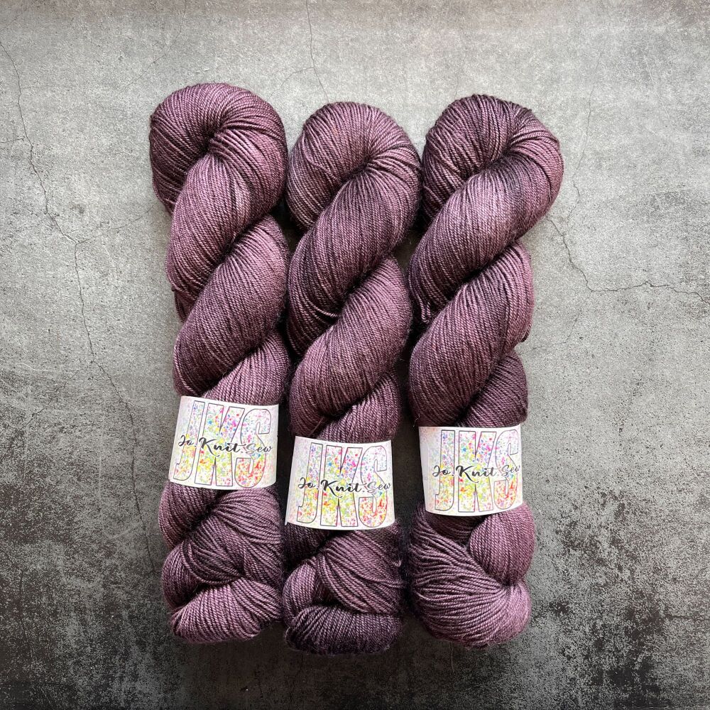 BLACK GRAPE Semi Solid on Merino / Yak / Nylon sock