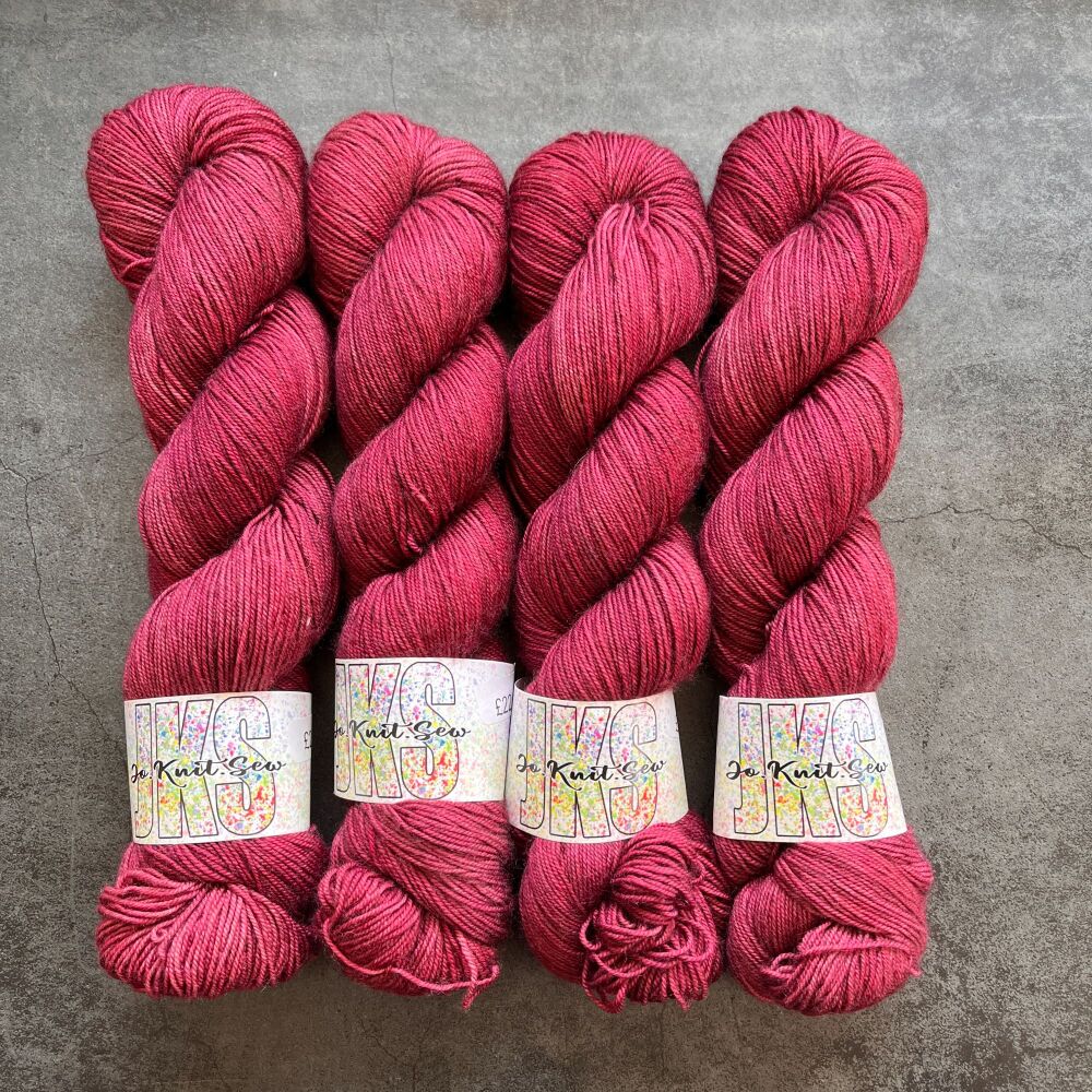 BURGUNDY Semi Solid on Merino / Yak / Nylon sock