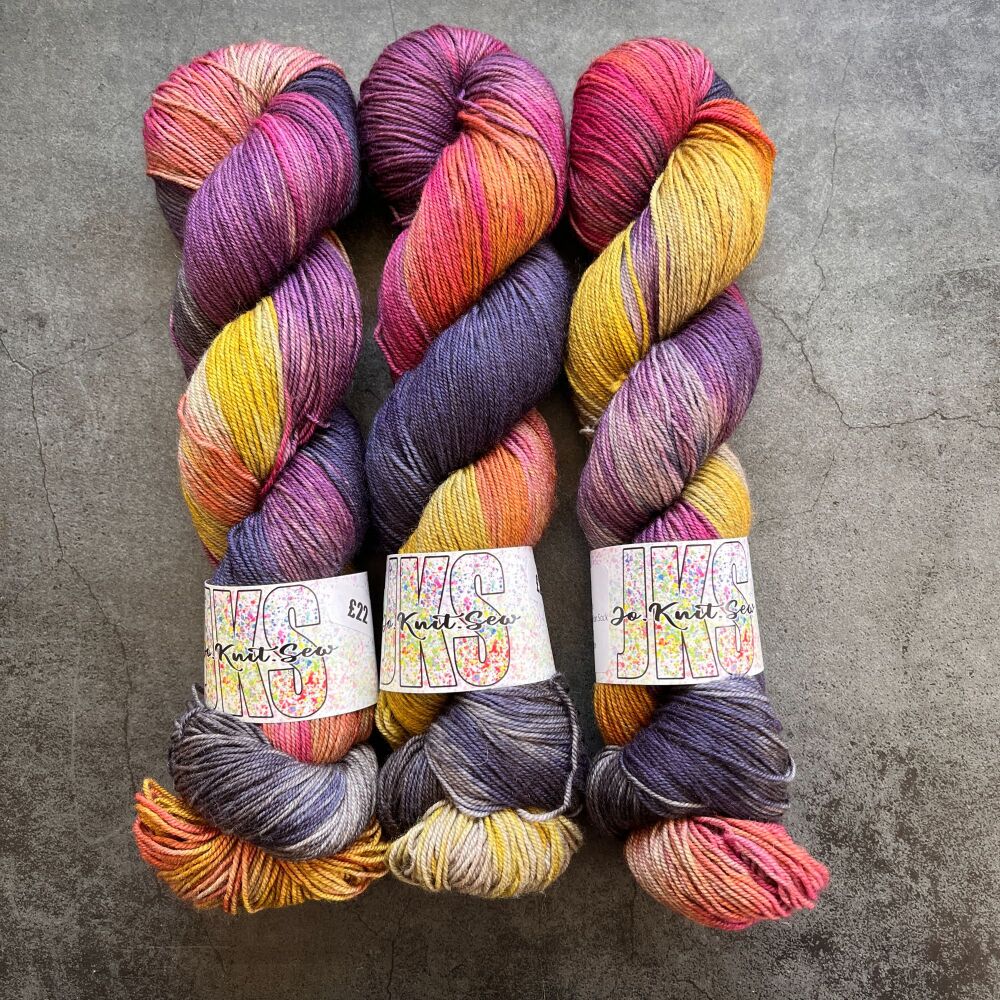 Galaxy Trails  on Merino / Yak / Nylon sock