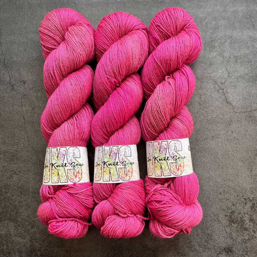 HAWT PINK Semi Solid on Merino / Yak / Nylon sock