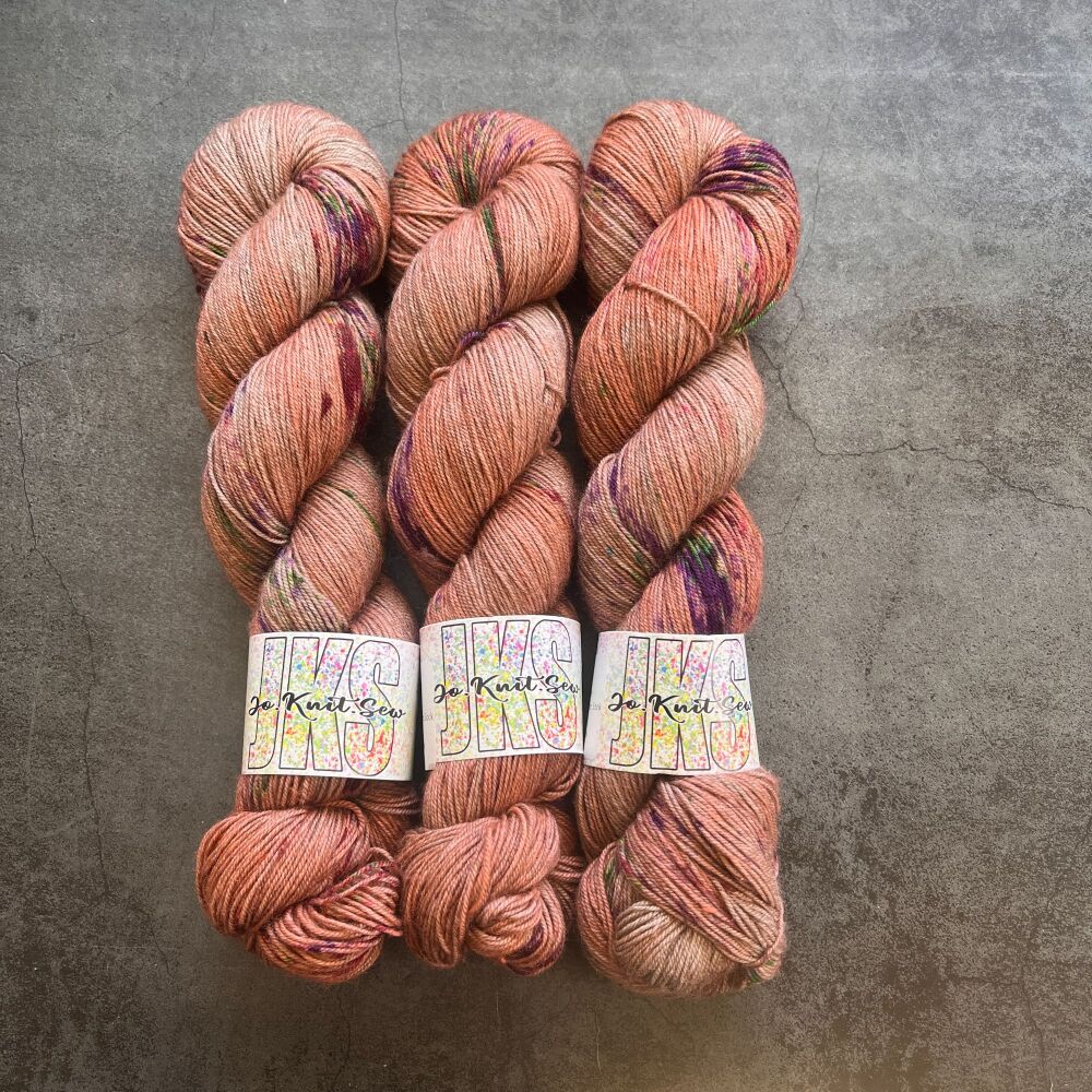 Peachy Keen on Merino / Yak / Nylon sock