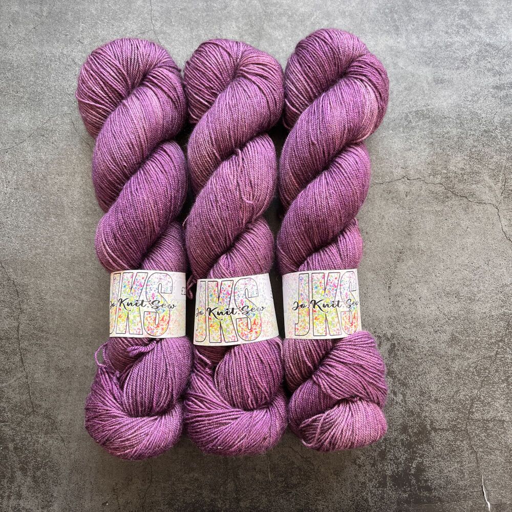 PURPLE Semi Solid on Merino / Yak / Nylon sock