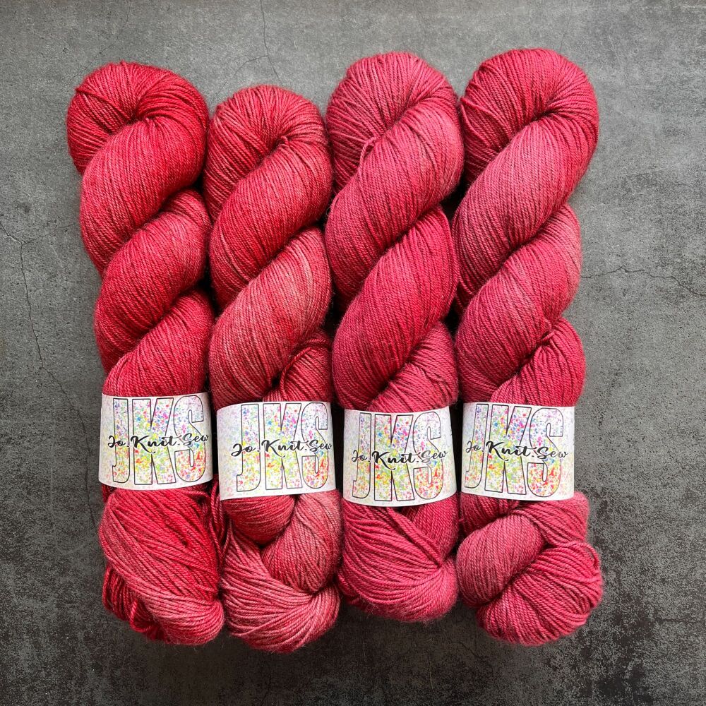 RED Semi Solid on Merino / Yak / Nylon sock