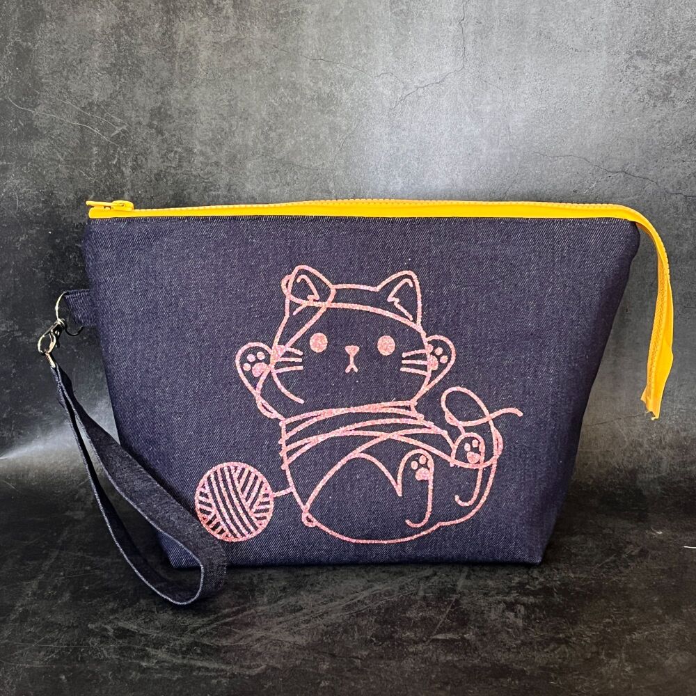Tangled Cat Boxy Bottomed Project Bag