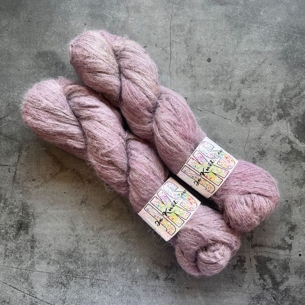 Black Grape Baby Suri / Silk Fluffy Lace