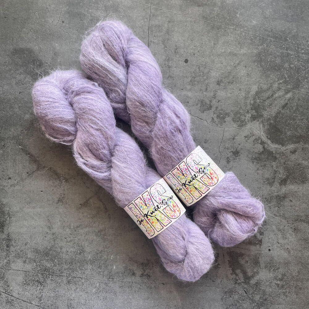 Silver Blue Baby Suri / Silk Fluffy Lace