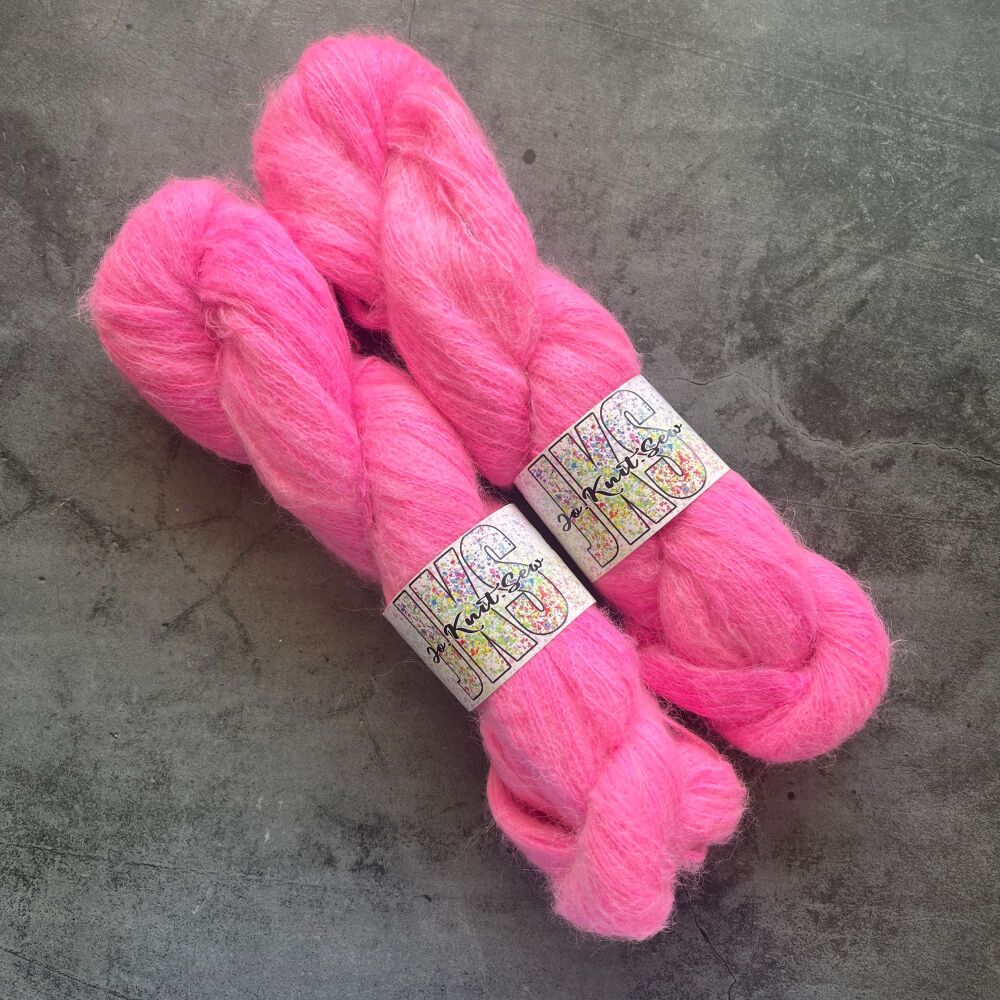 HAWT Pink Baby Suri / Silk Fluffy Lace