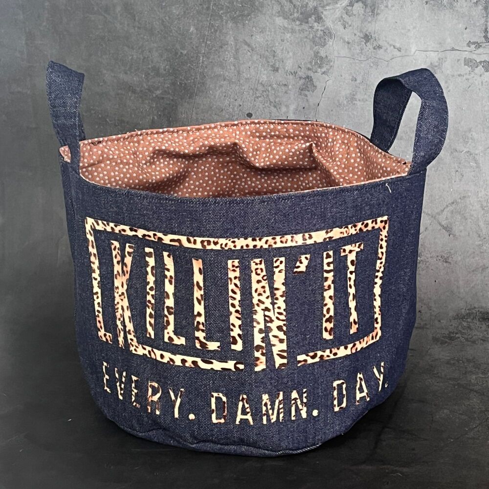 Killin' It - Mini Denim Yarn Bucket