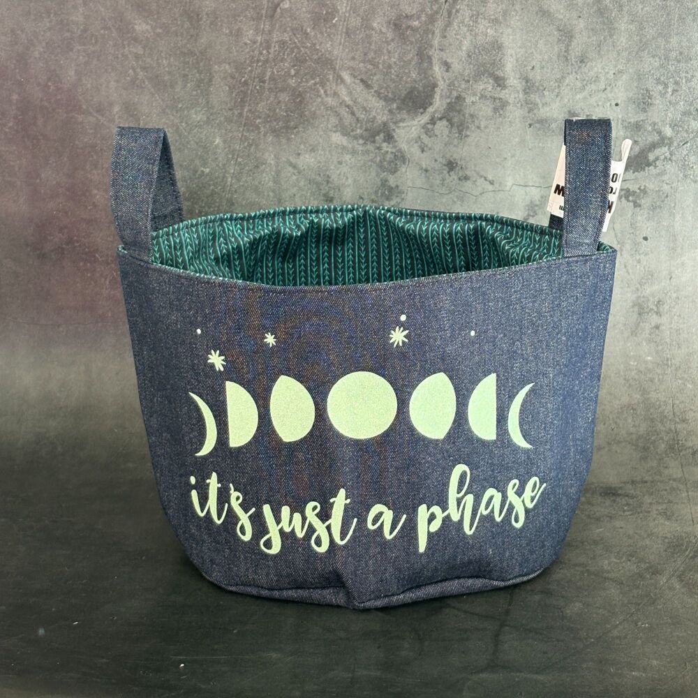 Just a Phase - Mini Denim Yarn Bucket