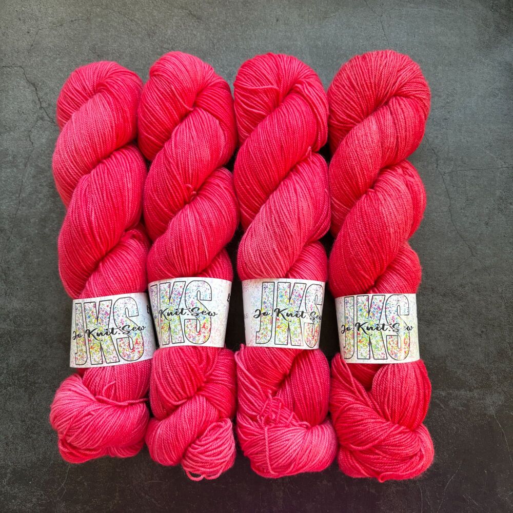 RED Semi Solid on Merino Nylon Platinum sock