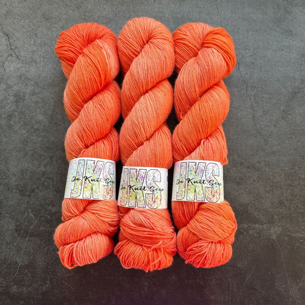 ORANGE Semi Solid on Merino Nylon Platinum sock