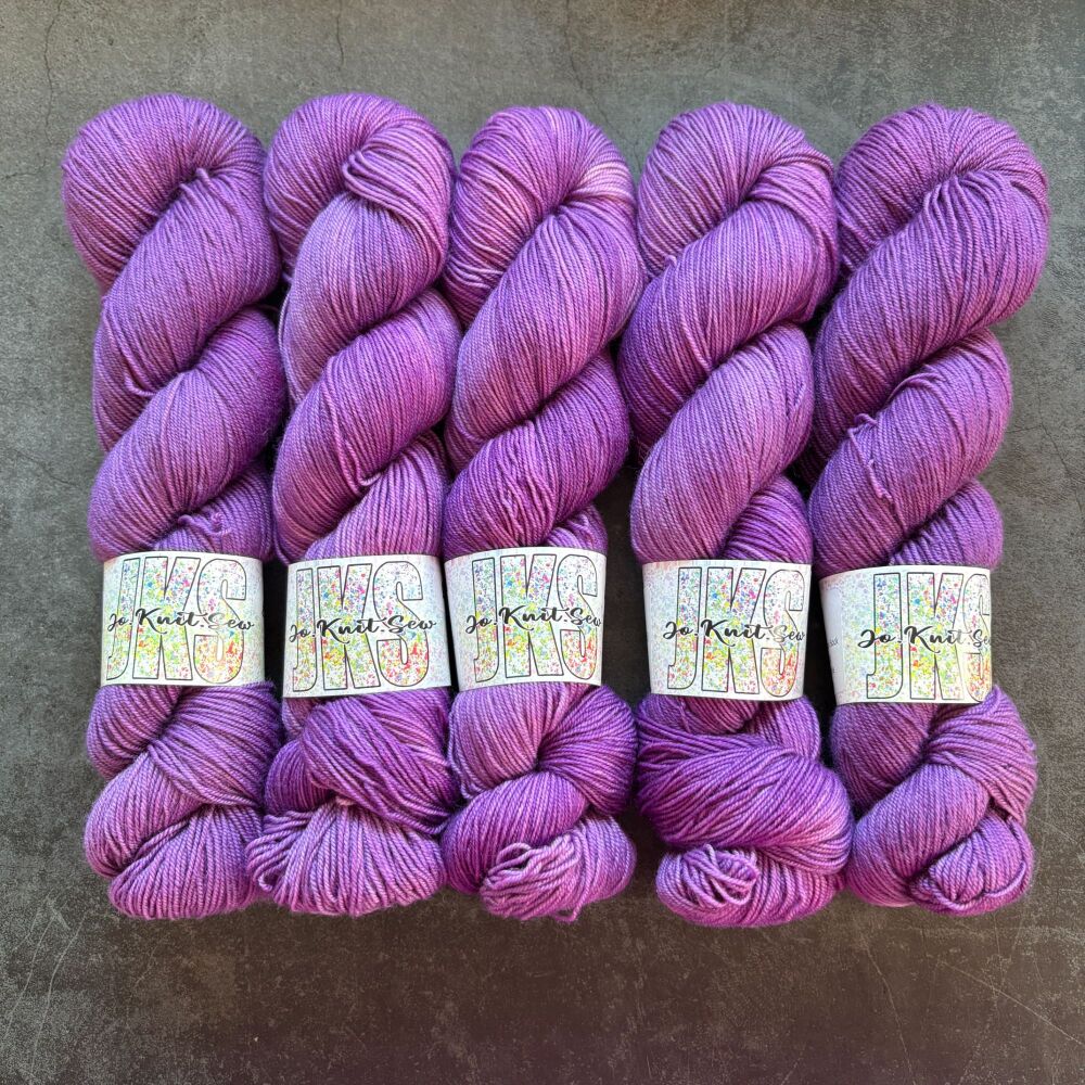 PURPLE Semi Solid on Merino Nylon sock