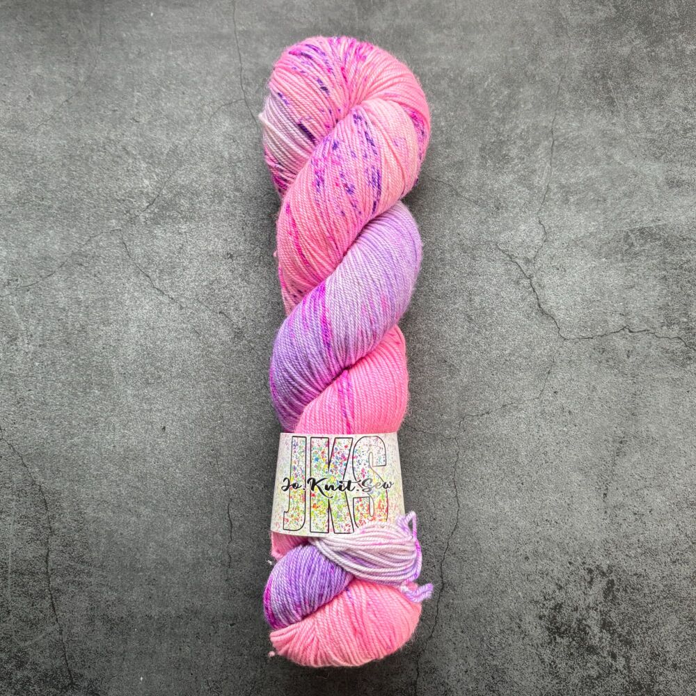 Lilac Wine on Merino Nylon Krypton sock