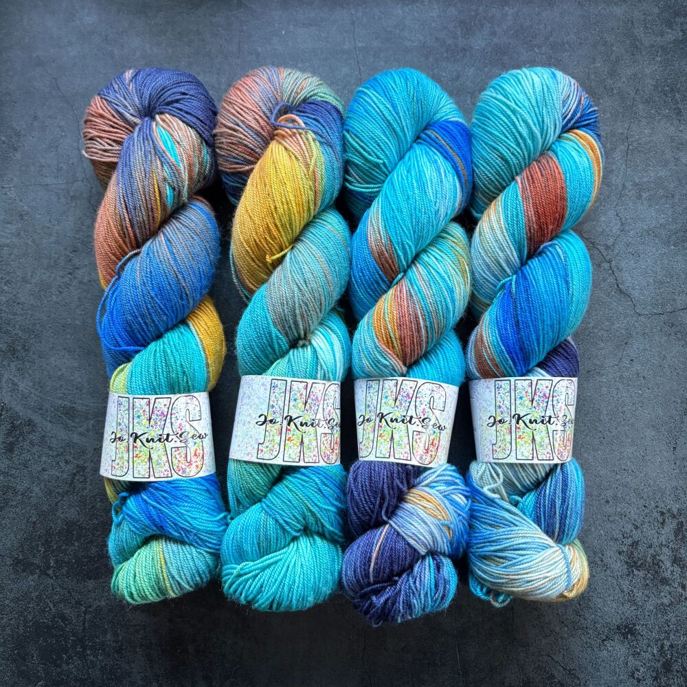 Verdigris on Merino Nylon Krypton sock