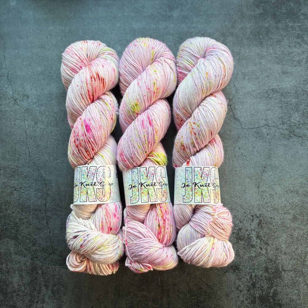 Wisteria Punch on Merino Nylon sock