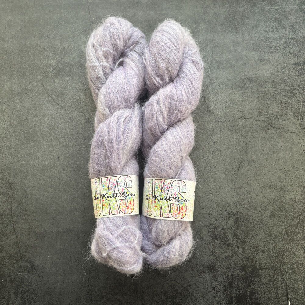 Silver Blue Baby Suri / Silk Fluffy Lace