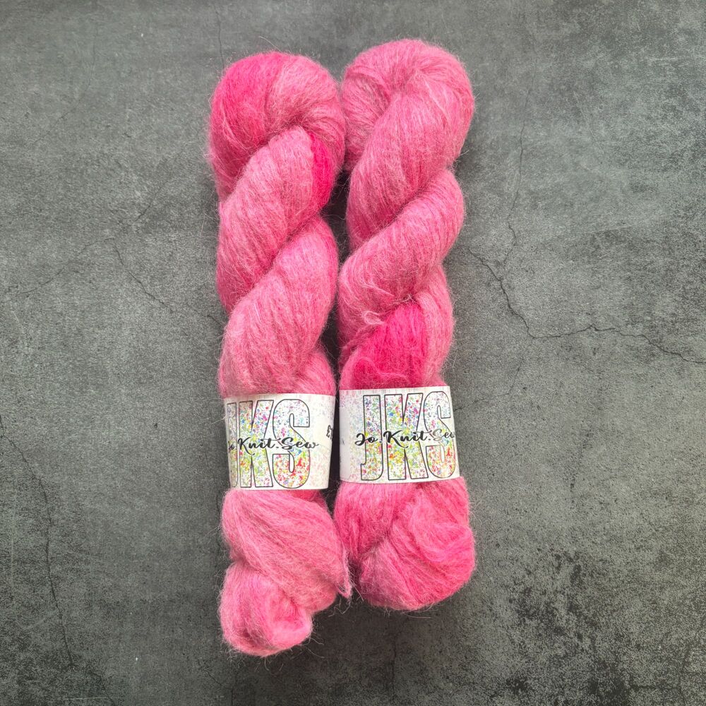 Light Red Baby Suri / Silk Fluffy Lace