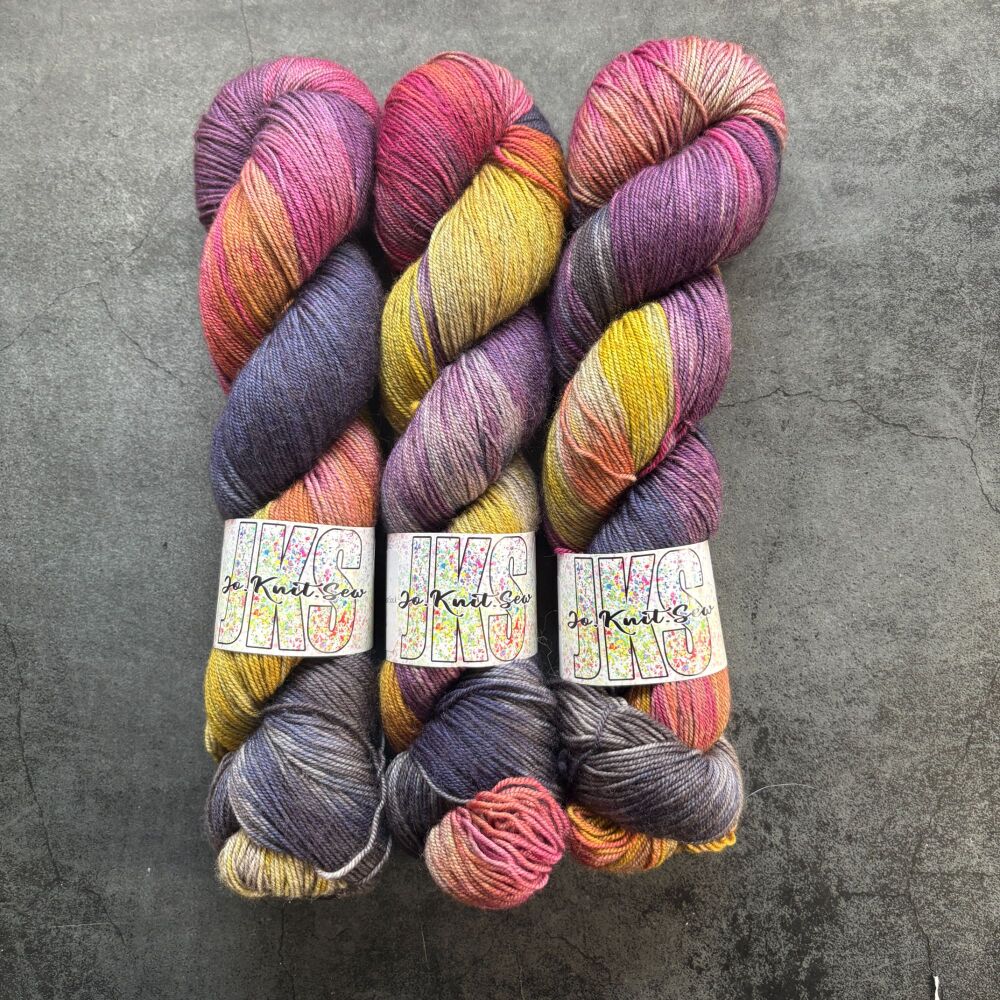 Galaxy Trails  on Merino / Yak / Nylon sock