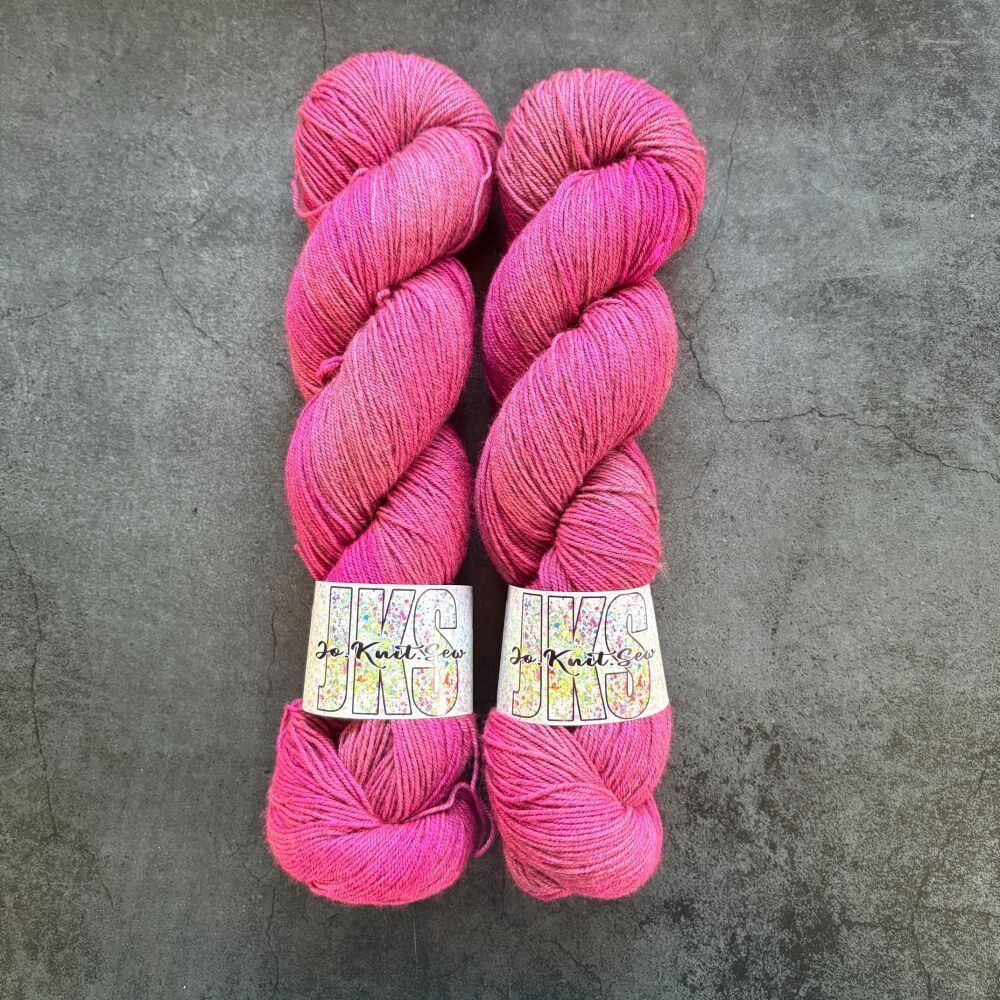 <!-- 031 -->HAWT PINK Semi Solid on Merino / Yak / Nylon sock
