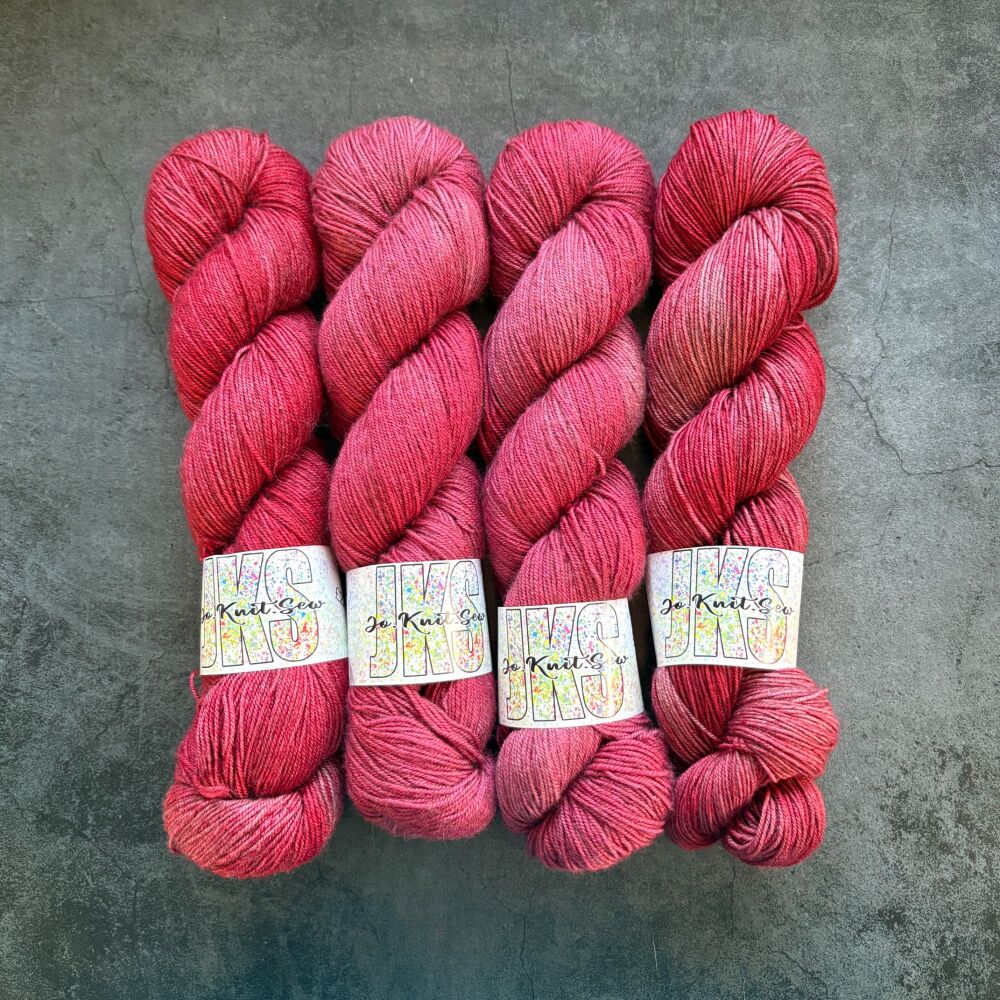 RED Semi Solid on Merino / Yak / Nylon sock