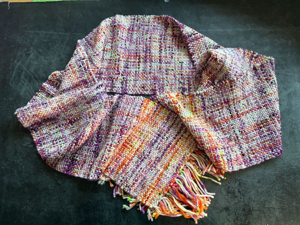 Merino Aran Handwoven Scarf