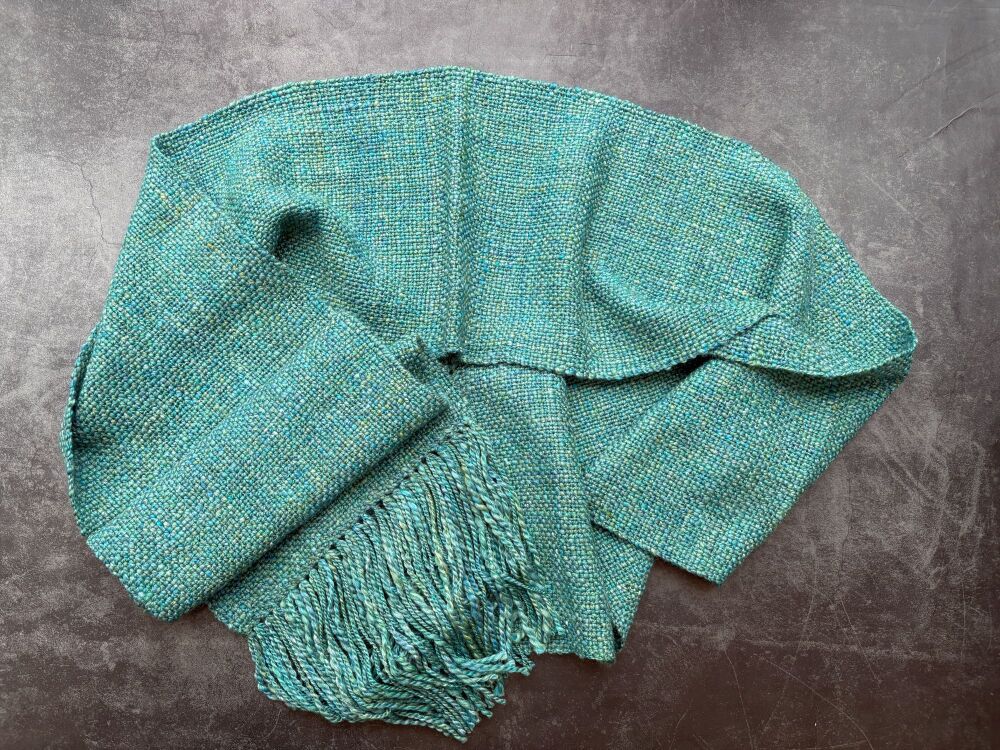 Merino / Silk Hand Spun & Hand Woven Scarf