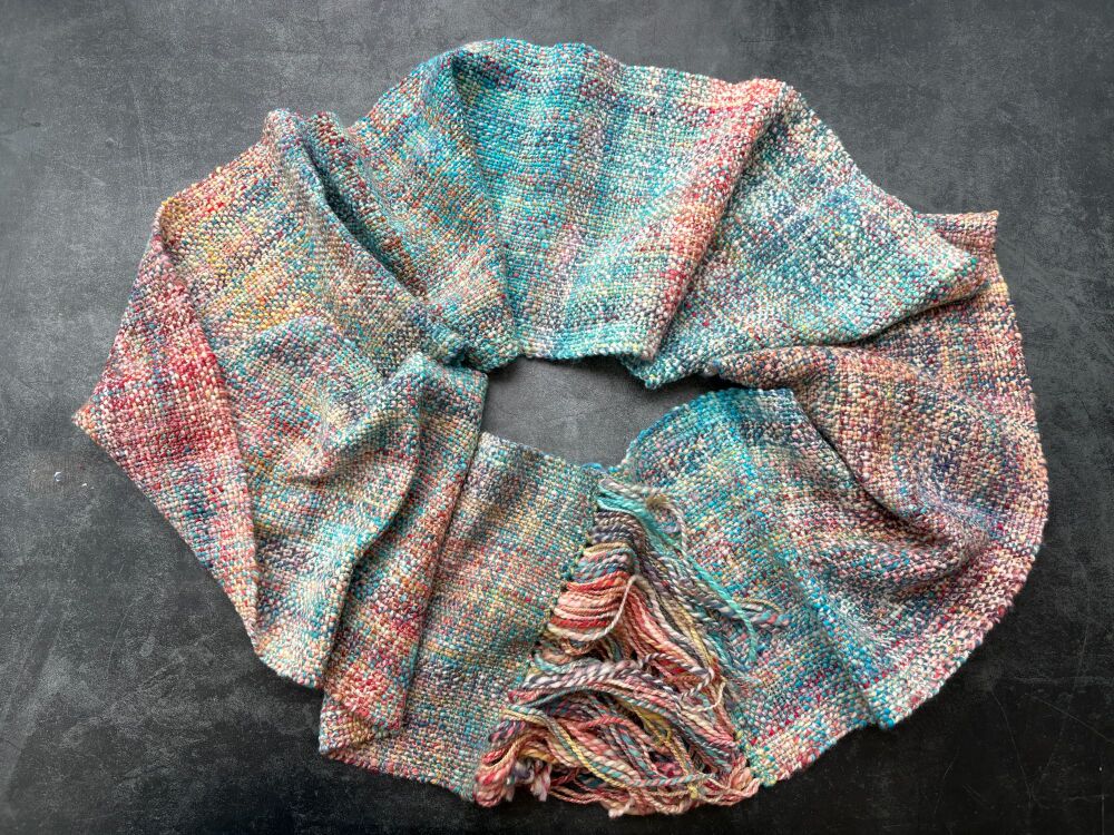 Merino / Silk Hand Spun & Hand Woven Scarf