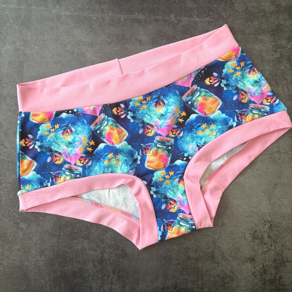 XXL Boy Shorts UK 22-24 - Fireflies