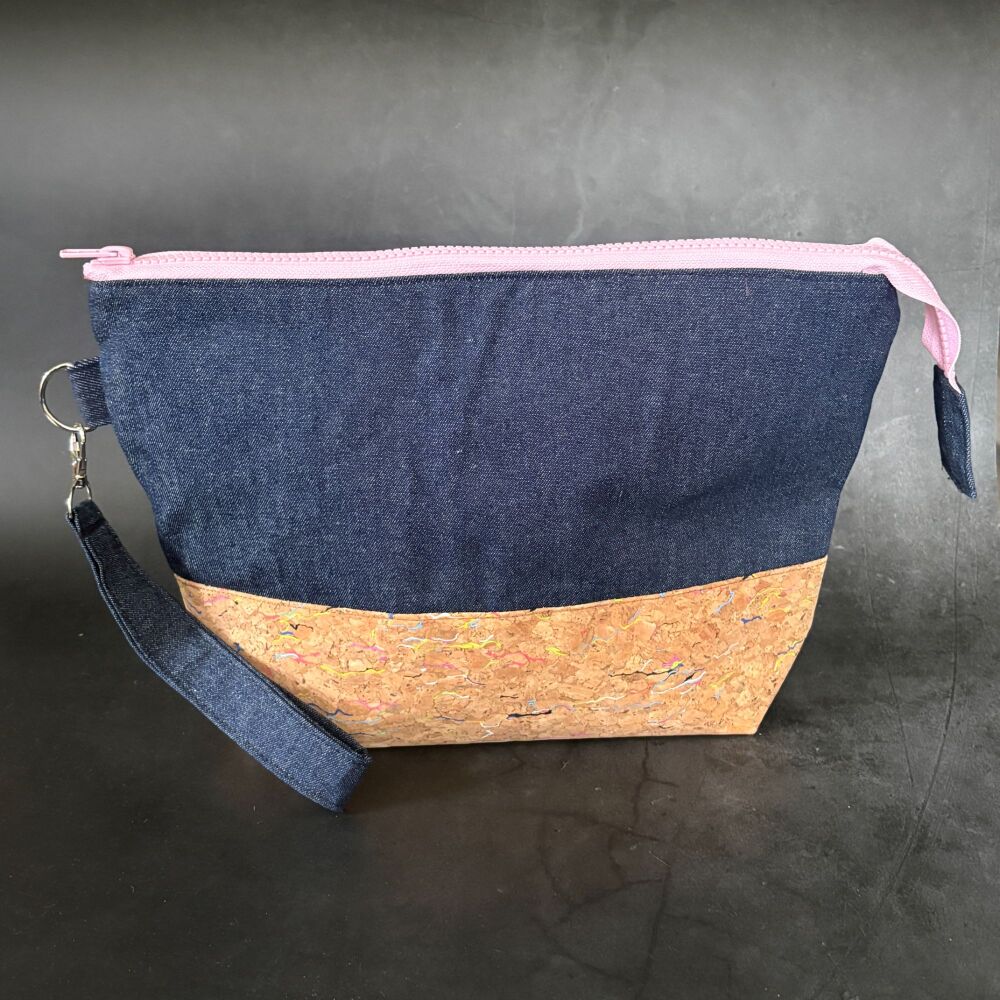 Cork & Denim Boxy Bottomed Project Bag