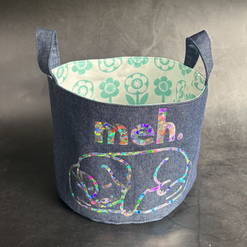 Meh Dog- Mini Denim Yarn Bucket