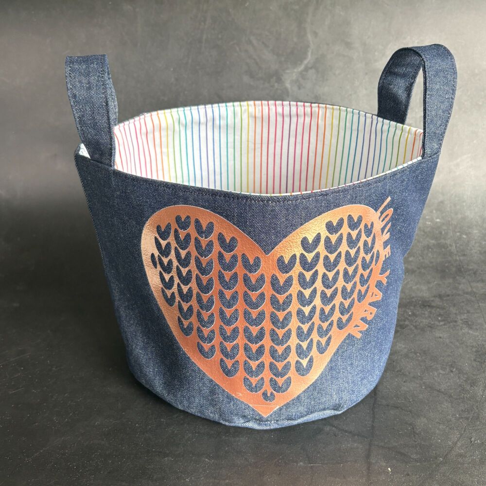 Love Yarn - Mini Denim Yarn Bucket