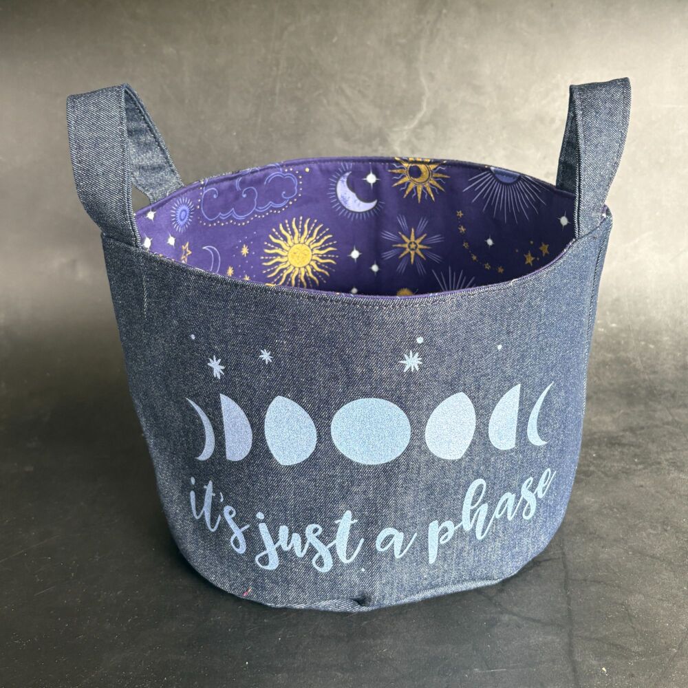 Just a Phase - Mini Denim Yarn Bucket