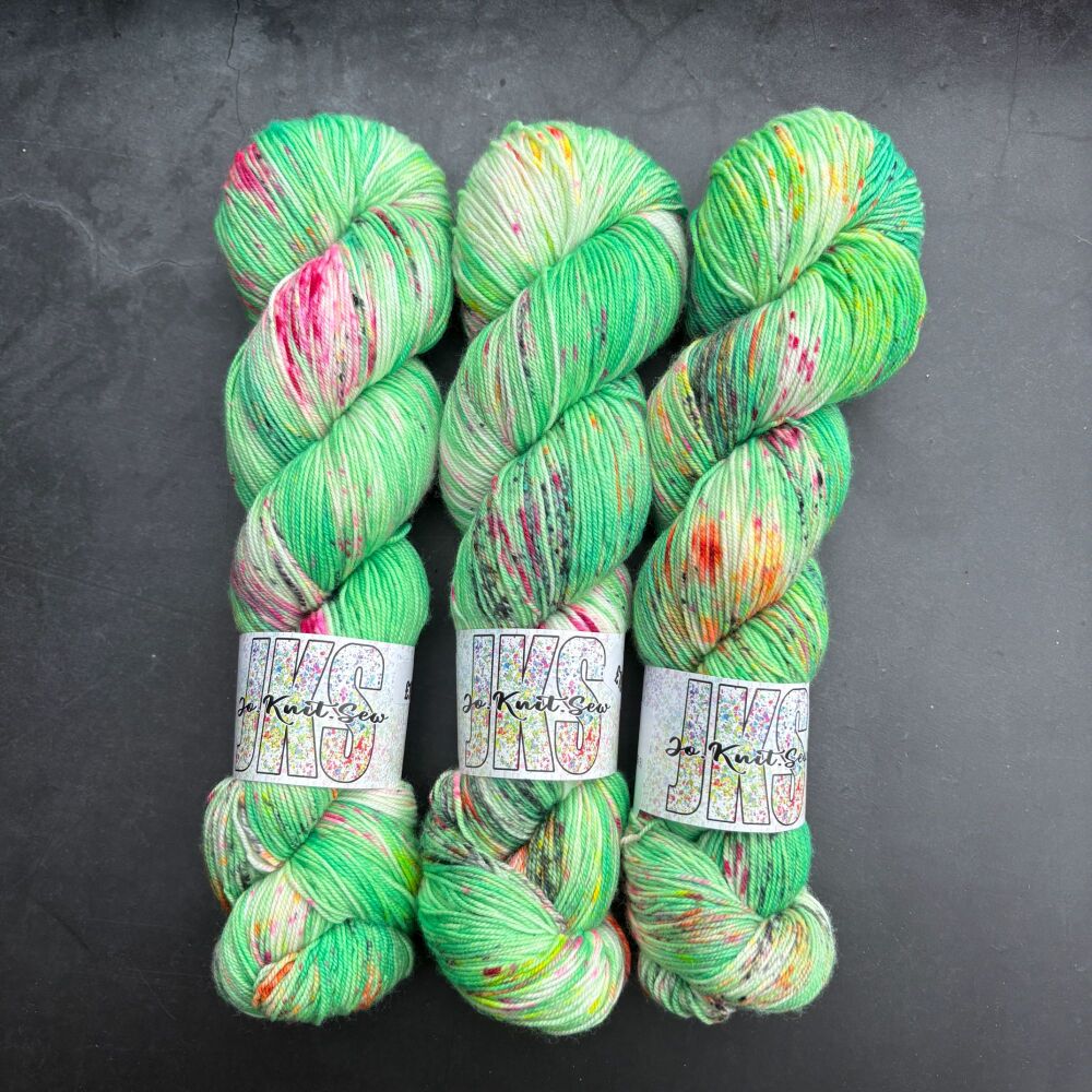 Kapow on Merino Nylon Krypton sock