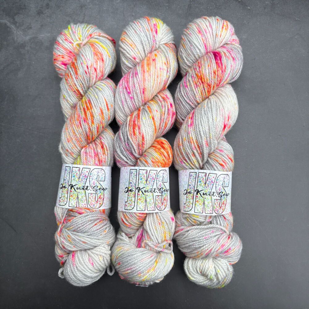 Tangerine Nightmare on Merino Nylon DK