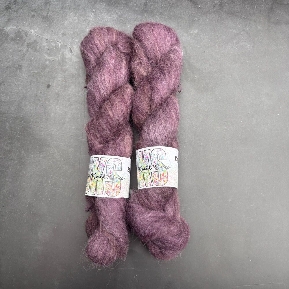 Black Grape Baby Suri / Silk Fluffy Lace