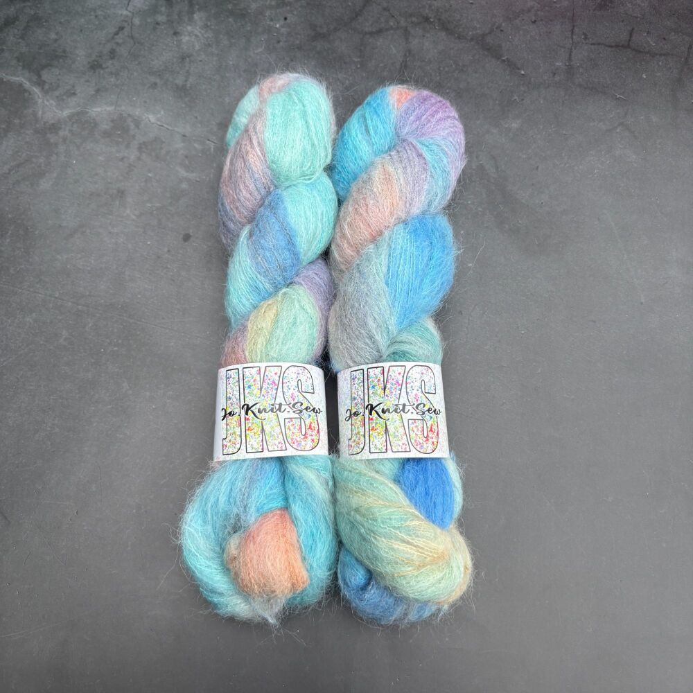Verdigris Baby Suri / Silk Fluffy Lace