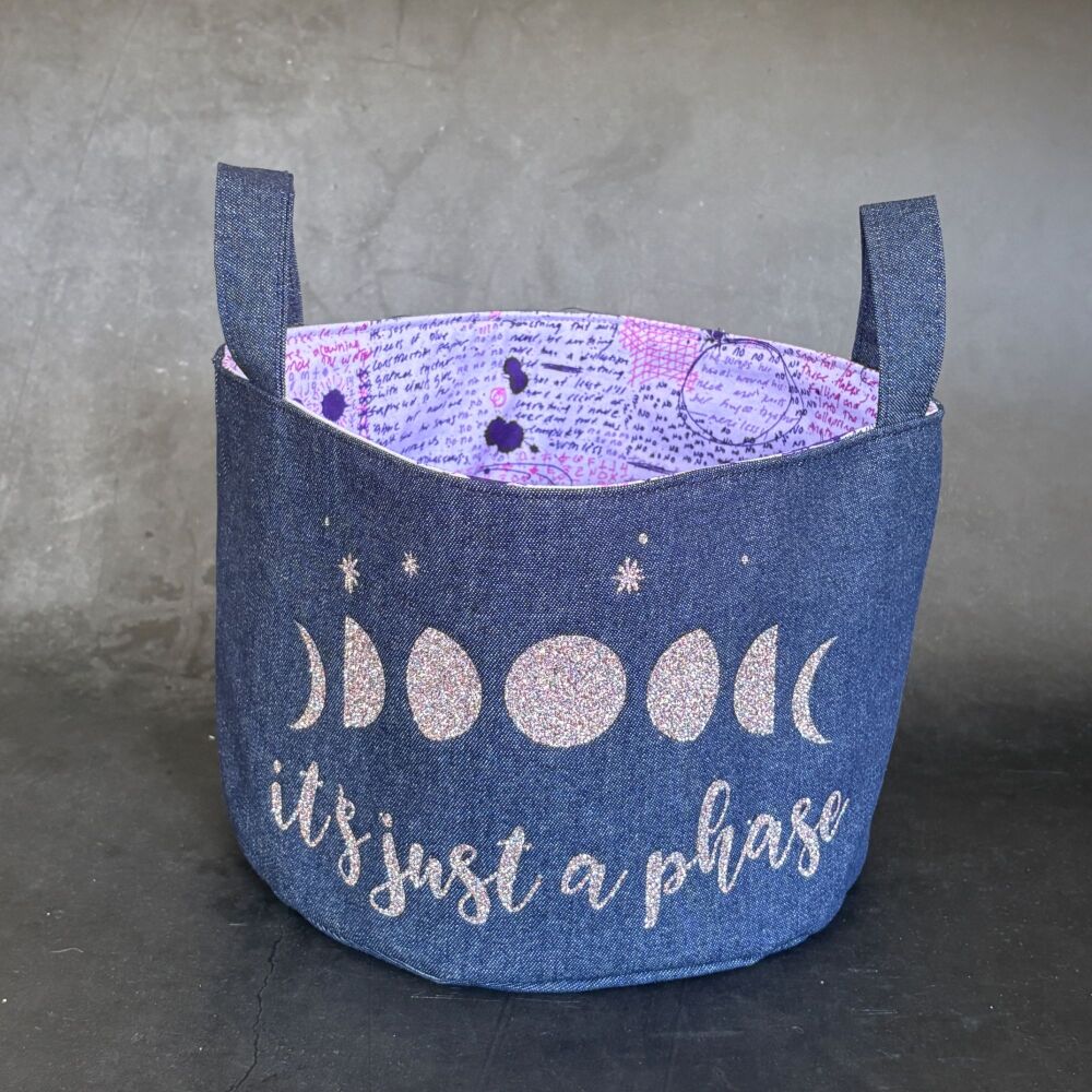 Just A Phase - Mini Denim Yarn Bucket