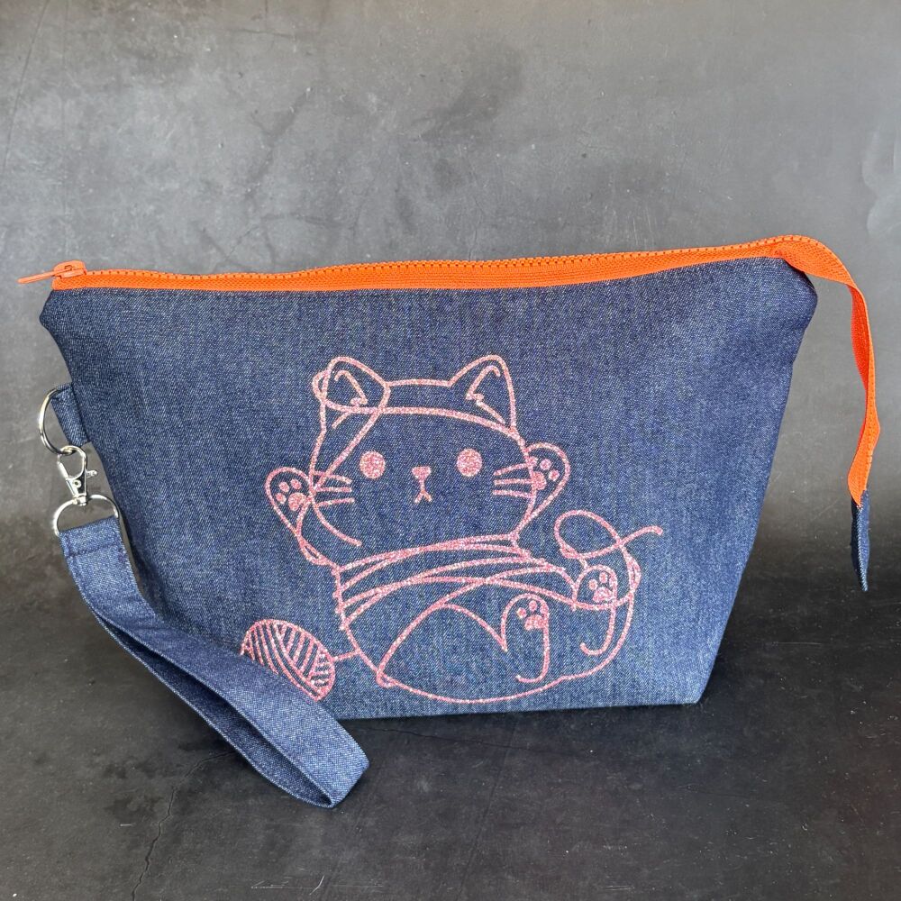 Tangled Cat Boxy Bottomed Project Bag