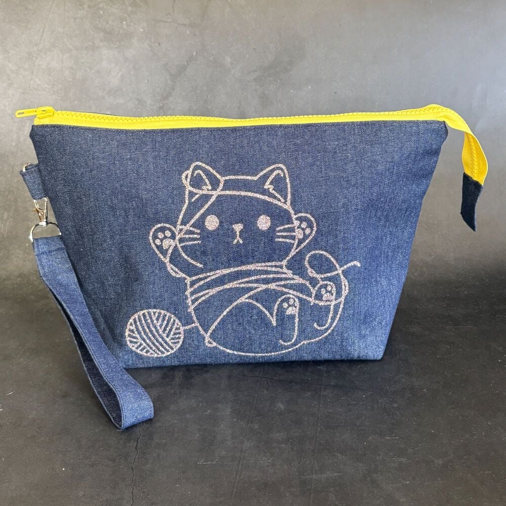 Tangled Cat Boxy Bottomed Project Bag