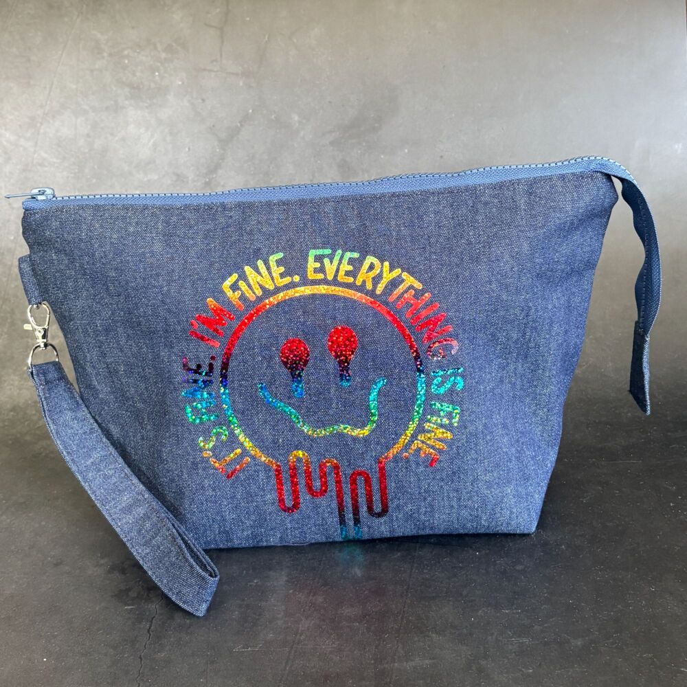 Fine, Everything's Fine Boxy Bottomed Project Bag