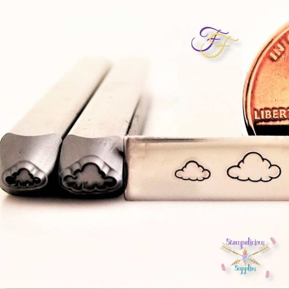 Cloud Metal Design Stamp Fluffy Rounded Cloud Metal Design Stamp Fluffy Rounded